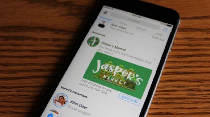 Facebook Announces It Will Be Placing Ads On its Messenger App Home Screen