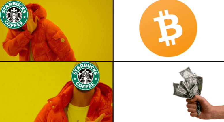Starbucks not accepting cryptocurrency